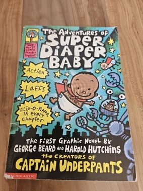 Scholastic The Adventures of Super Diaper Baby - Blue, Yellow, Black